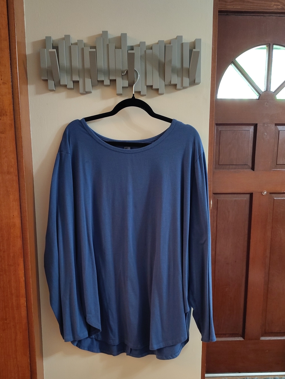 SHEIN Relaxed Long-Sleeve Tee in Dusty Blue